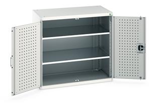 Bott Industial Tool Cupboards with Shelves Bott Perfo Door Cupboard 1050Wx650Dx1000mmH - 2 Shelves